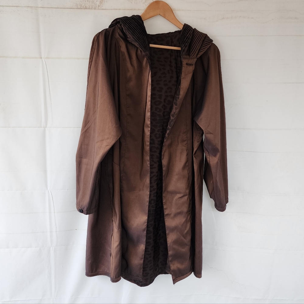 Mycra Pac Donatella Leopard Print Hooded Rain Coat - Picture 9 of 15